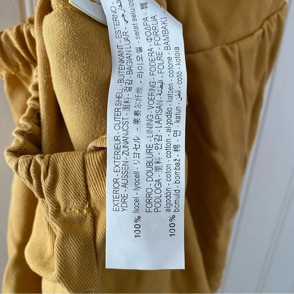 Zara Ruffle Mustard One Piece Overall Cross Back Strap Romper 3-4Y NWT - Picture 4 of 7